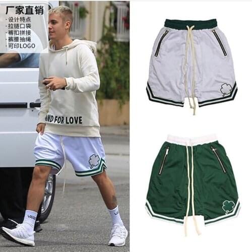 2021 European And American Shorts Mens Loose Sports High Street Five-Point Pants Basketball Pants Tide Casual Trend Pants