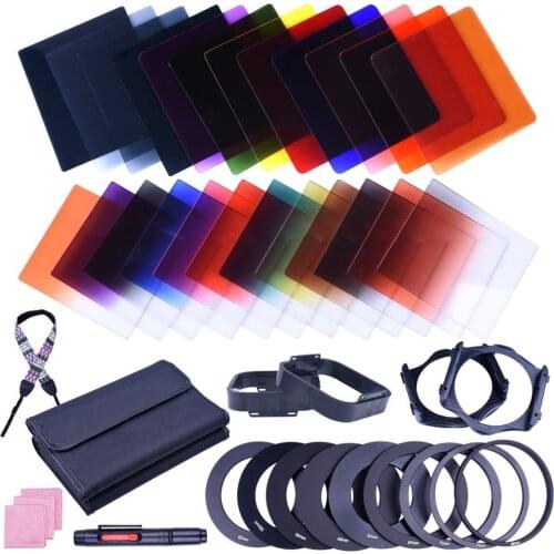 38 Pieces of Camera Combination Accessories Filter Set Square Gradient Filter Filter Holder Adapter Ring for Cokin P Canon eos