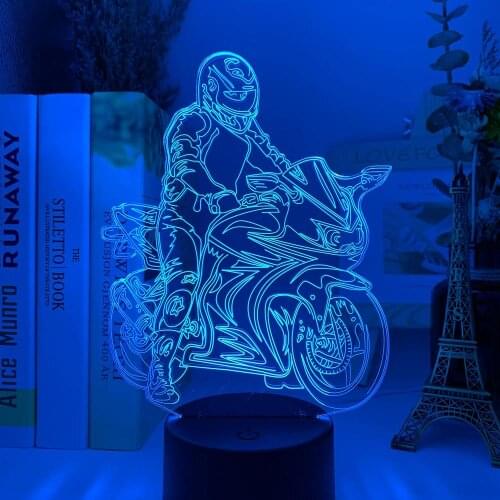 3D Lamp Motorcycle Racer Jonathan Rea Action Figure Nightlight for Home ROOM Decoration COOL Fans Birthday Gift LED Night Light