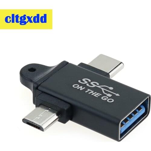 OTG Adapter Type C Micro USB 2in1 Android Mobile Phone Convertor U Disk Tablet OTG Connector USB3.0 For Xiaomi Huawei Samsung