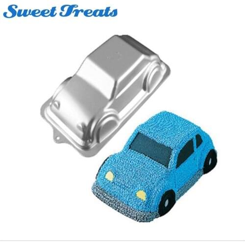 Sweettreats DIY 3D Food-grad Cool Car-shape Aluminum Cake Pan as Cake Decoration Tools