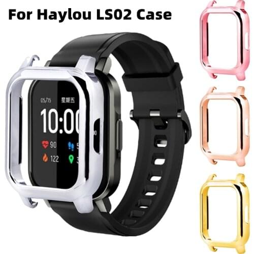 For Haylou LS02 Case Hard Plastic Protective Cover Frame Bumper Protector for Xiaomi Haylou LS02 Smart Watch Strap Bracelet