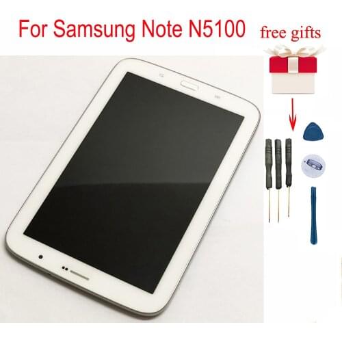 For Samsung Note N5100 LCD Display Touch Screen Digitizer Assembly with Frame for Samsung Galaxy GT-N5100 3G