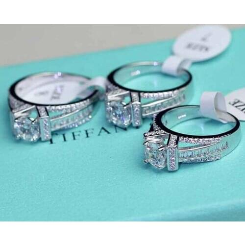 Victoira Wieck choucong Luxury jewelry Round Cut 925 Sterling Silver AAA Cubic Zirconia Eiffel Tower Women Wedding Ring Size5-11