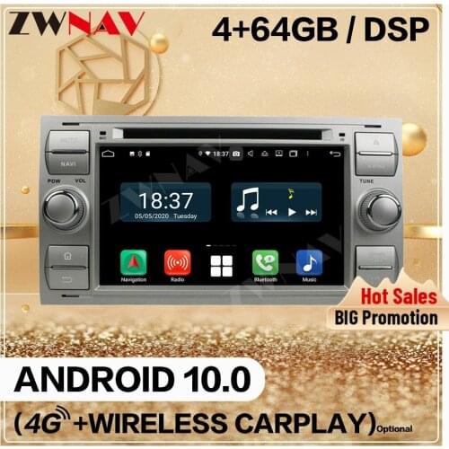 Carplay 4+128G 2 Din For FORD FOCUS 2005 2006 2007 Android10 Screen Multimedia Player Audio Radio GPS Navi Head Unit Auto Stereo