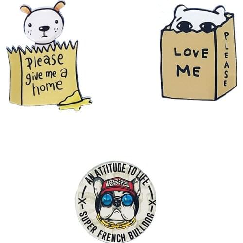 Cartoon Acrylic Animal Brooches-The Poor Dogs Brooch Pins, As A Gift For Friends Or Child For Halloween And Christmas