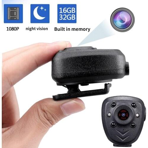 HD 1080P Mini Camera Police Body Lapel Worn Video Camera DVR IR Night Visible LED Cam Record Digital Mini DV Recorder