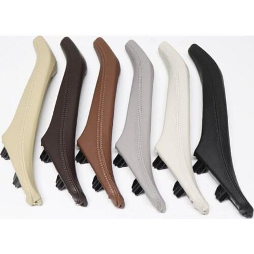 New PU Leather Car Interior Door Handle Inner Door Panel Pull Trim Cover For BMW 5 Series F10 F18 525i 528i 530i 540i LHD RHD