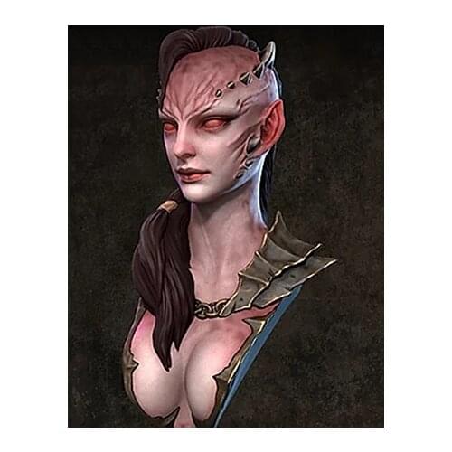 New Unassembled 1/10 ancient woman warrior bust Resin Figure Unpainted Model Kit