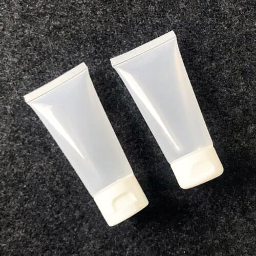300pcs empty 50ml lotion transparent plastic soft tube for cosmetic skin care cream packaging,50g squeeze container bottles