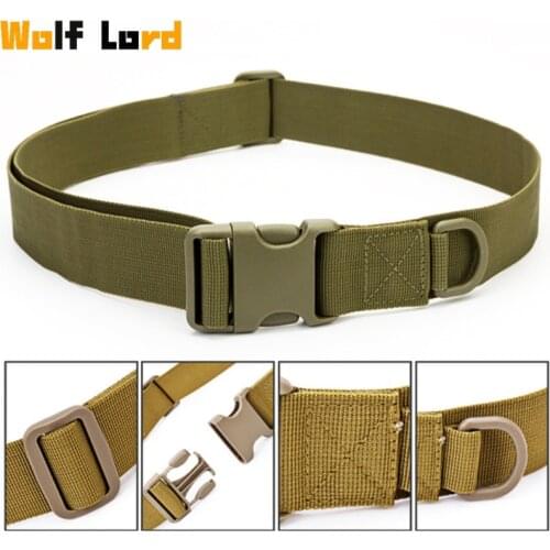 Men Adjustable Tactical Belt Buckle Tactical Bag Waistband Military Rescue Plastic Plugging Buckle Outdoor Cambat Training Belt