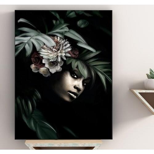 Sexy Girl Green Plant Monstera Leaves Wall Art Canvas Painting Nordic Posters And Prints For Living Girl Room Home Wall Decor