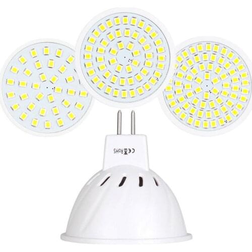 3W 5W 7W LED Spotlight Bulbs MR16 2835 SMD AC 110V 220V Bright Cool Warm White LED Lamp Energy Saving Spot Light for Home Office