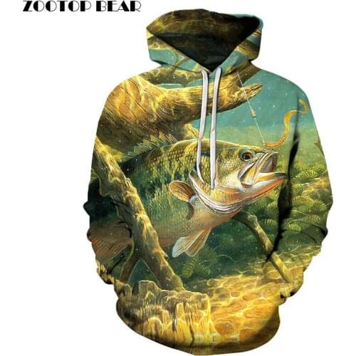Big Fish Hoodies 3D Hot Sale Hoodies Sweatshirts Mens Large Dress Pullover Tracksutis Casual Coats Boy Streetwear Male Outwear