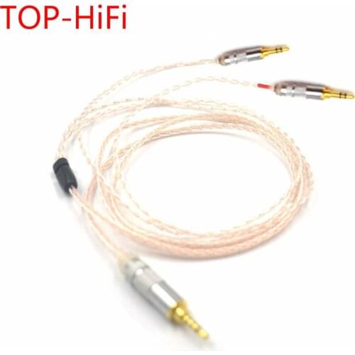 TOP-HiFi Handmade 3.5/2.5/4.4 Balanced 8core Litz Braid Headphone Upgrade Cable For MDR-Z7 Z7M2 MDR-Z1R D600 D7100
