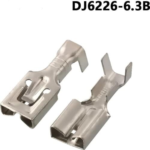 2000 Pcs H62 brass tinned 6.3mm automotive terminal Automotive connector female terminal DJ6226-6.3B