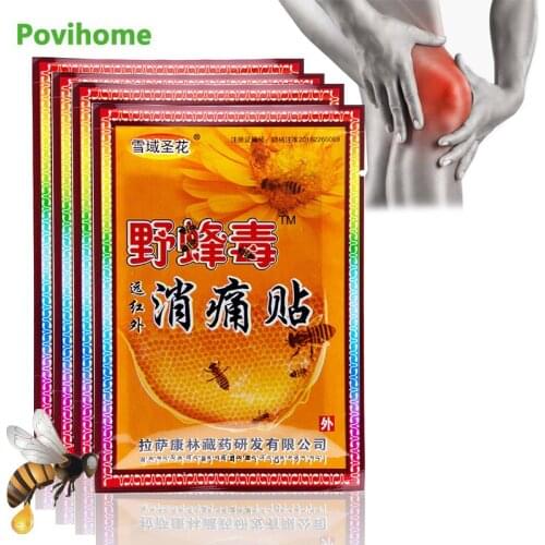 24Pcs Bee Venom Analgesic Patch For Rheumatoid Arthritis Lumbar Knee Muscle Orthopedic Neuralgia Pain Relief Medical Plaster