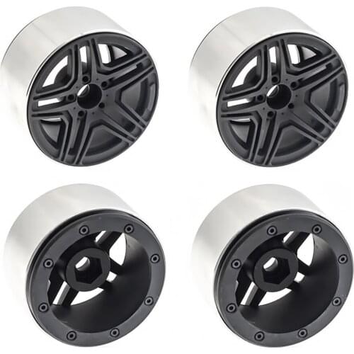 4PCS CNC Aluminum 2.2 Beadlock Wheel Rim for 1/10 RC Crawler Car Axial SCX10 RR10 Wraith Traxxas TRX4 TRX-6