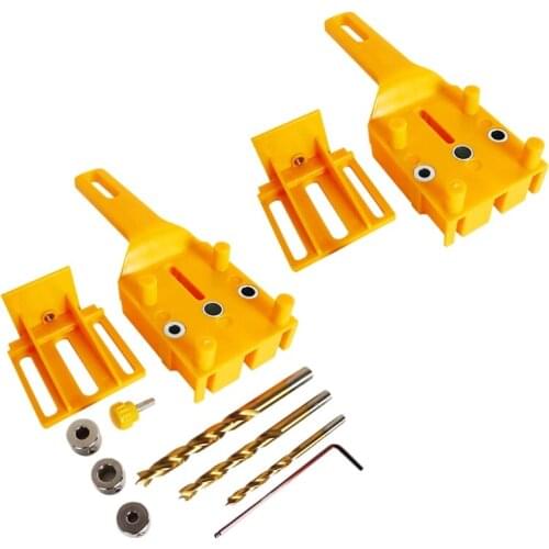 6/8/10 mm Wood Doweling Jig Punch Locator Drill Guide Handheld Woodworking Pocket Hole Jig Kit Drill Hole Puncher