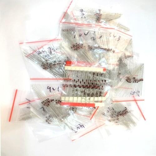 600pcs 20pcs Each Value 2V - 39V 30 Values 1/2W 0.5W Zener Diode Assorted Kit set