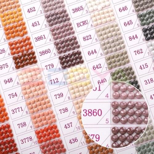 Diamond Color Card Color Contrast Full Range 447 Dmc Rhinestone Color Identification Card Square/Round Diamond Comparison 2sk06