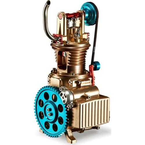 All-Metal Craftsmen Mini Single-Cylinder Car Engine High Challenge Assembled Model Toy For Adult Gift