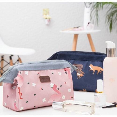 Korean Style Flower Cosmetic Bag Women Beauty Makeup Bag Waterproof Travel Neceser Wash Bag Case Bag Organizer Storage Pouch