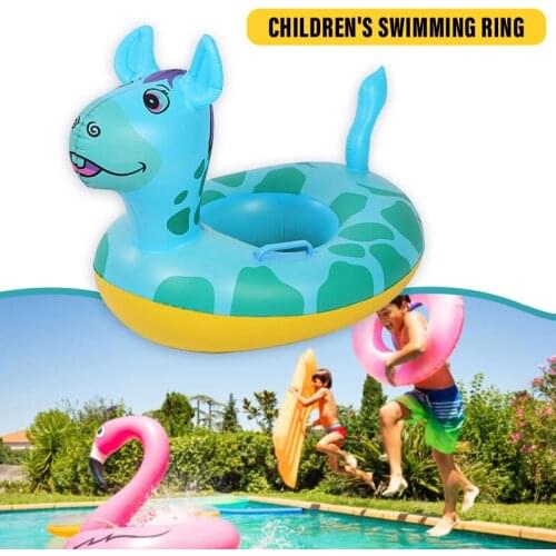 Baby Swimming Ring Thickened Pvc Inflatable Animal Boat Ride Water Sports Products EDF