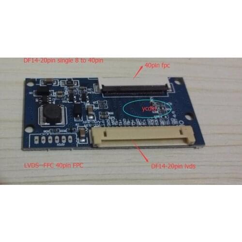 DF14-20P single 8 to 40P FFC interface adapter general LCD screen LVDS signal switching board