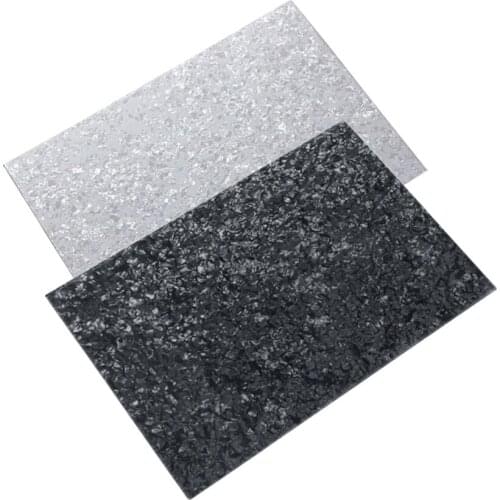 FLEOR 2PCS Black Pearl & White Pearl Blank Guitar Pickguard Material Sheet 430x290x2.3mm Electric Guitar Parts DIY
