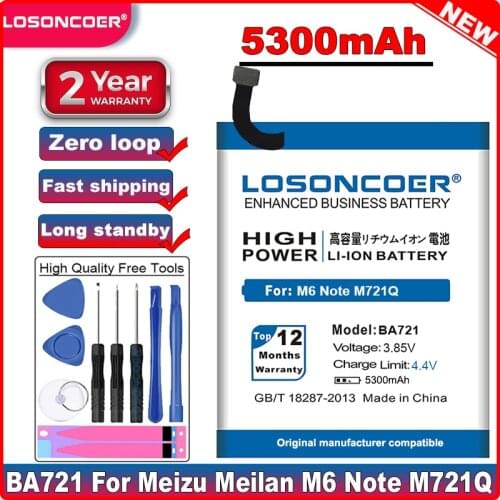 LOSONCOER Meizu M6 Note Phone Batteries