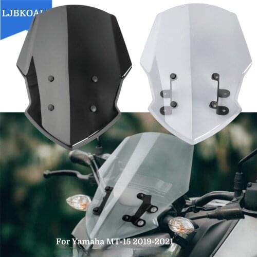 MT-15 Windshield Windscreen For Yamaha MT15 2019-2021 Motorcycle Wind Deflectors with Mounting Bracke MT 15 2020 Accessories