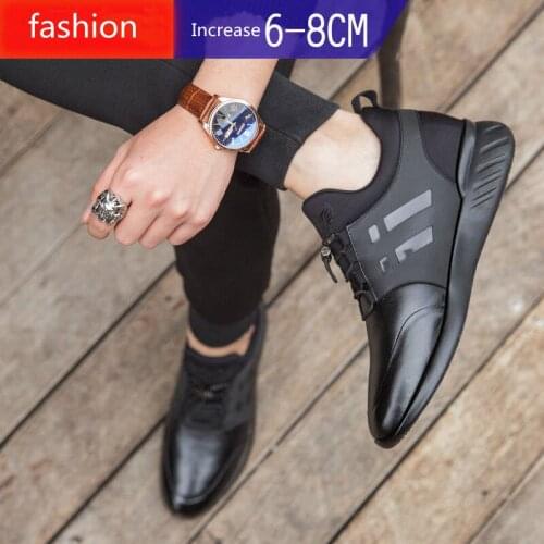 The Spring And Autumn New Mens Sports Shoes Increase By 6 cm. Mens Shoes Wear-Resistant Fashion Trend Mesh Breathable Mens Sh