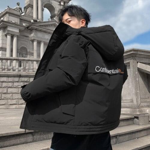Mens Warm Jacket 2020 Plus Cotton Thicken Men Large Size Cotton Jacket Slim Hooded Short Cotton Coat Trendy Brand Men Clothing