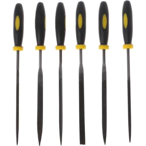 6pcs 140x3mm Metal File Mini Assorted Rasp Diamond Needle File Set Repair Tool Jewelry Wood Grinding Hand Tools