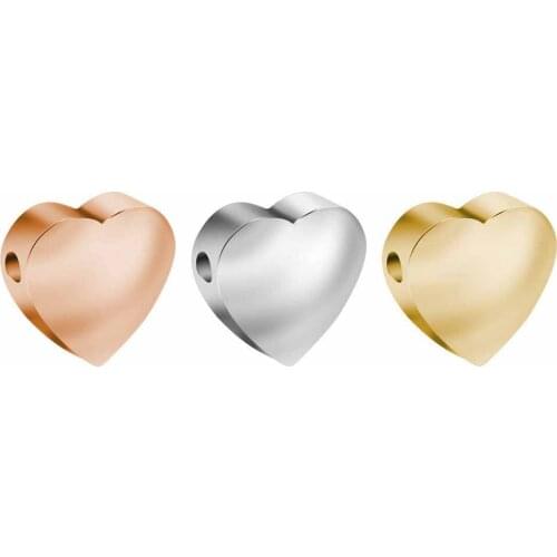News Stainless Steel Heart Charm Rope Hole DIY Pendant Necklace Making DIY Bracelet Jewelry Handmade Classical Accessories