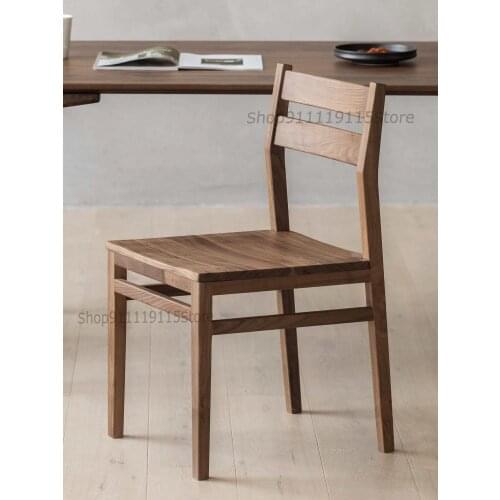 Nordic Solid Wood Armchair Simple Desk Chair Living Room Dining Chair