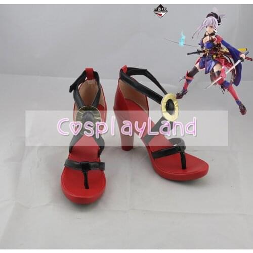 FGO Fate Grand Order Miyamoto Musashi Cosplay Shoes Sandals for Adult Women Shoes Costume Accessories Custom Made