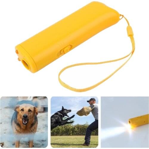 Pet Dog Repeller Anti Barking Stop Bark Training Device Trainer LED Ultrasonic 3 in 1 Anti Ultrasonic Barking Flashlight