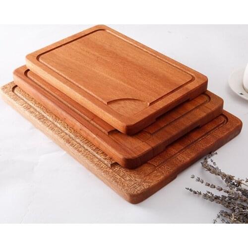 Solid wood steak plate pizza tray restaurant food plate wooden ebony wood cutting board