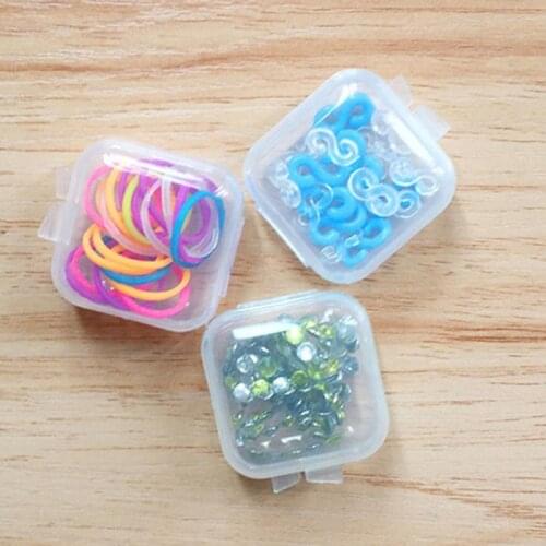10 Mini Portable Plastic Transparent Storage Box Earplug Box Ear Nail Box Medicine Box Jewelry Box Parts Box Gadgets