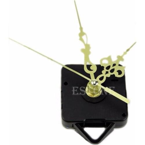 Simple DIY Gold Hands Quartz Wall Clock Movement Mechanism Replacement Parts Kit
