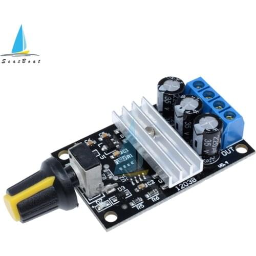DC 6-28V 3A 80W PWM Motor Speed Controller Regulator Adjustable Variable Speed Control With Potentiometer Switch 12V 24V