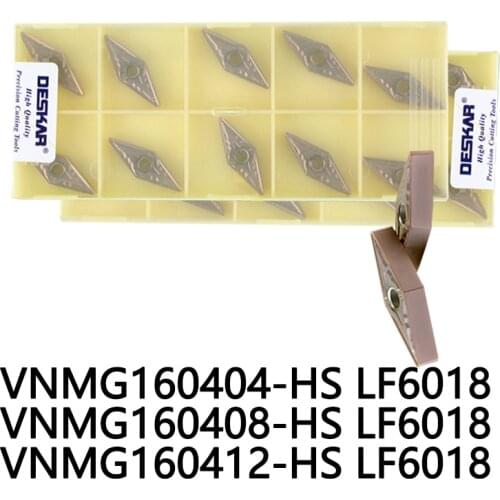 10PCS DESKAR VNMG160404-HS LF6018 VNMG160408 160412-HS LF6018 Lathe Turning Tool Carbide Inserts For Processing Stainless Steel