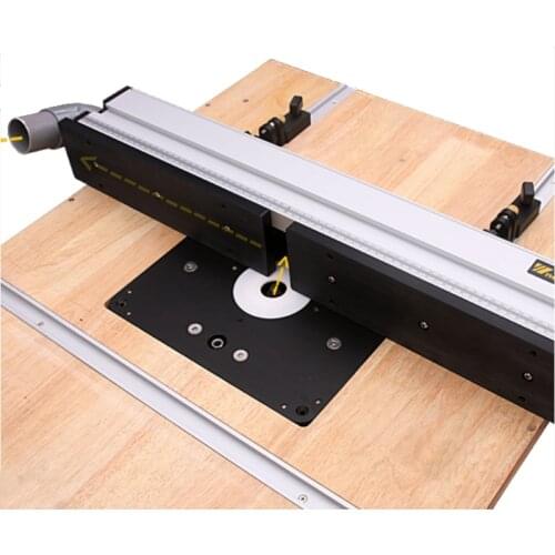 Heavy Duty Router Fence + 3PCS T-tracks + Bracket to fix Featherboards, Updated with Dust Port Connection