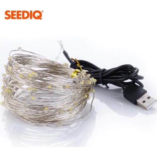 10M Led Light String USB Multicolor White Warm white Fairy Light Silver Copper Wire Light Party Wedding Decoration Garland Light