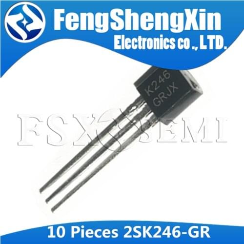 10pcs 2SK246-GR TO92 2SK246 K 246 TO-92 2SK246-Y Channel amplifier effect transistor IC