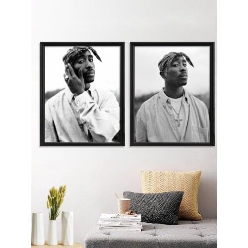 Tupac Shakur 2pac Outlaw Rap Music Rapper Posters And Prints Canvas Painting Wall Art Picture Decoration Home Decor