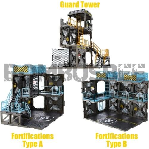【In Stock】FreshRetro FR Scene Guard Tower & Fortification In Box SIB 3D Diorama Building Set Feely Customize DIY Multiple Modify