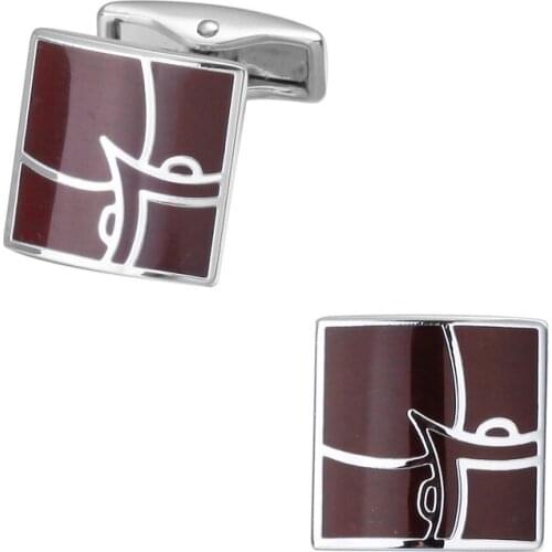 High quality mens wedding Cufflinks Red fox enamel Cufflinks 5 pairs of packaging for sale